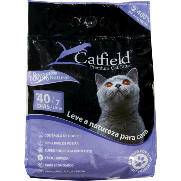 Areia para Gato com Fragrância a Lavanda embalagem 7 L