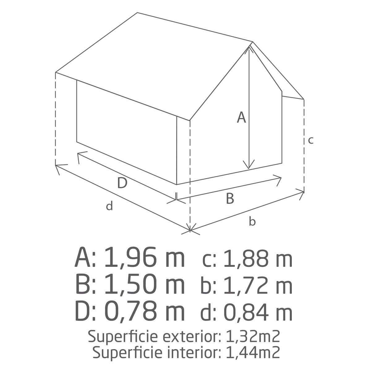 Caseta metálica Europa 1 Gris cuarzo metalizado-2
