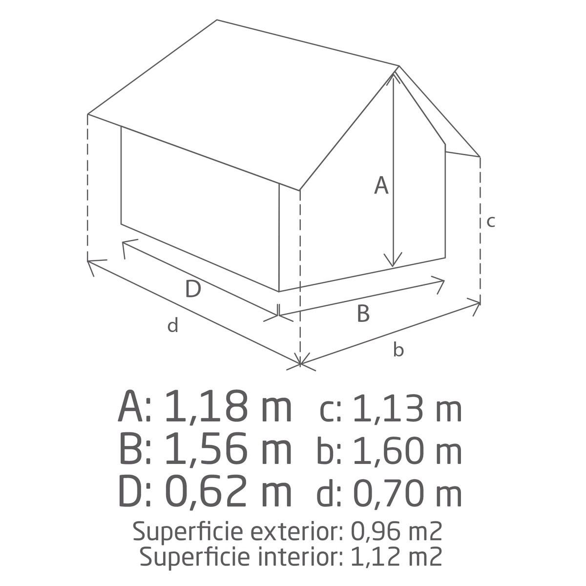 Armario metálico de jardín Highboard 160 Plata metalizada-2