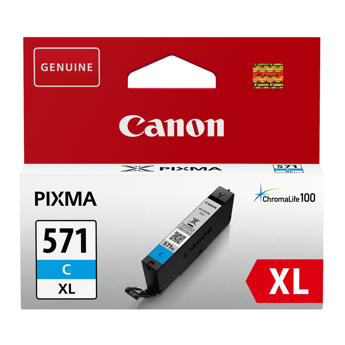 Cartucho de tinta original Canon CLI-571 XL cian (0332C001) 1