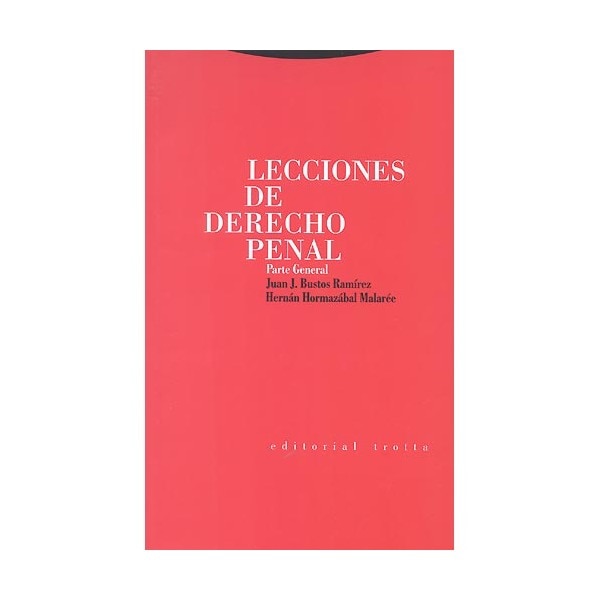 Lecciones de derecho penal: Parte general(Tapa blanda) 1