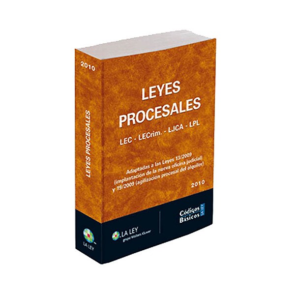 Leyes procesales: LEC, LECrim, LJCA, LPL, adaptadas a las leyes 13/2009 (implantación de la nueva oficina judicial) y 19/2009 agilizació (Capa mole) 1