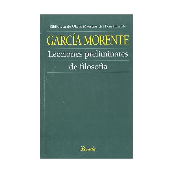 Imagem 0 de Lecciones preliminares de filosofía (Tapa blanda)