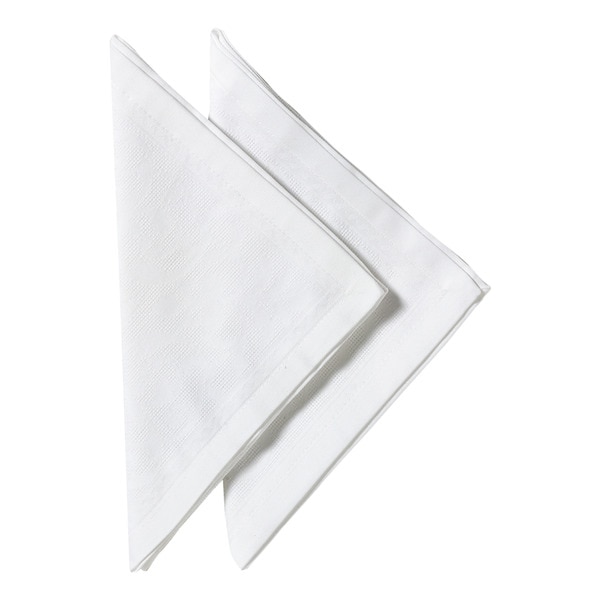 Conjunto de 2 guardanapos de algodão Hotel Branco-1