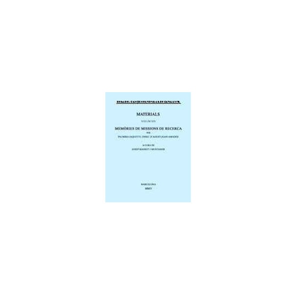 Imagem 0 de Memòries de missions de recerca. Volum XVI (Capa mole)
