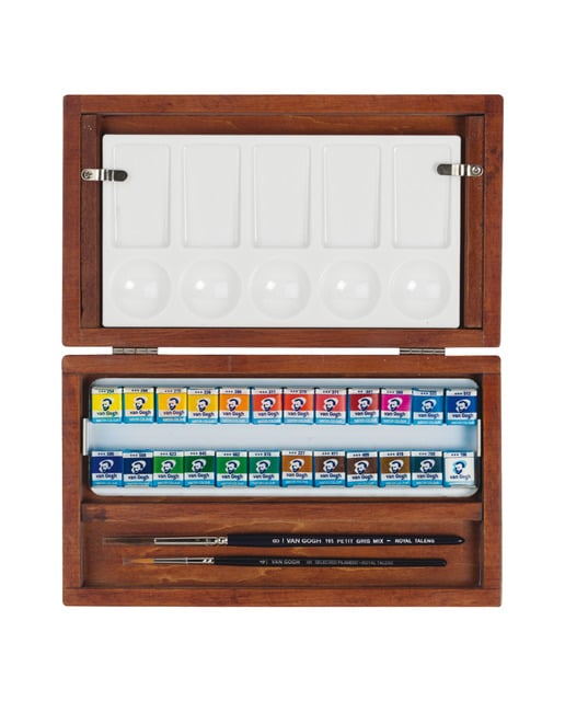 Imagen 0 de Caja de Madera de Veinticuatro  Pastillas de Acuarela Van Gogh Van Gogh Multicolor