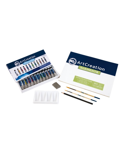 Imagen 0 de Combi de Pintura  de Acuarela  y Complementos para Iniciarse En Esta Tecnica Artcreation Multicolor