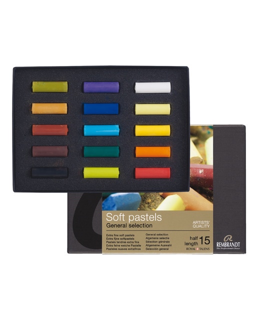 Imagen 0 de Set de Iniciación de  Quince  Medias Barras de Pastel Suaves Rembrandt  Rembrandt Multicolor