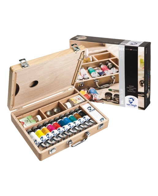 Imagen 0 de Caja de Madera con Tubos de Oleo y Accesorios Van Gogh Multicolor