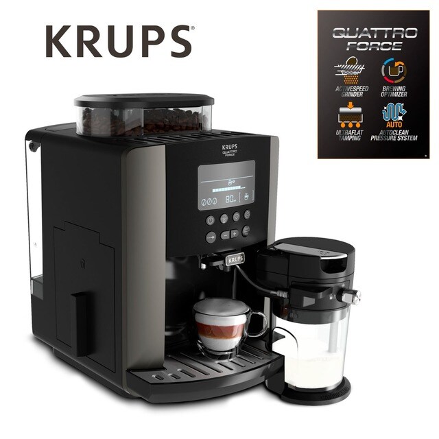Cafetera Superautomática Krups Arabica Latte EA819E con molinillo de acero  inoxidable · El Corte Inglés