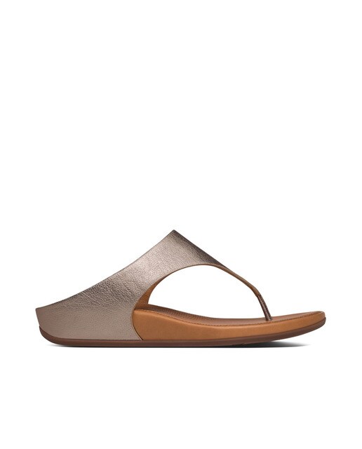Sandalia de cuña de mujer Fitflop de piel en color bronce · FitFlop · El  Corte Inglés