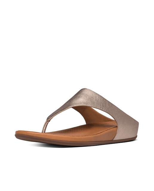 Sandalia de cuña de mujer Fitflop de piel en color bronce · FitFlop · El  Corte Inglés