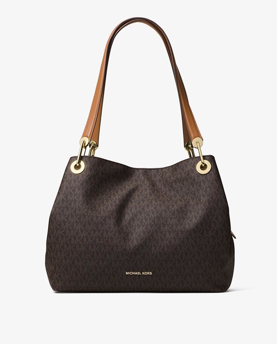 Bolso de hombro Raven con logotipo en color marrón · Michael Michael Kors · El  Corte Inglés