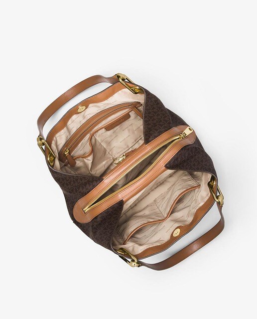 Bolso de hombro Raven con logotipo en color marrón · Michael Michael Kors · El  Corte Inglés