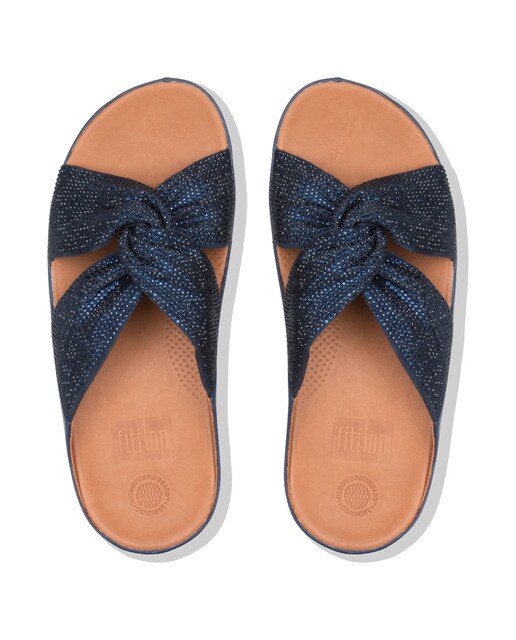 Sandalias de cuña de mujer Fitflop color azul marino con cuentas de cristal  · FitFlop · El Corte Inglés