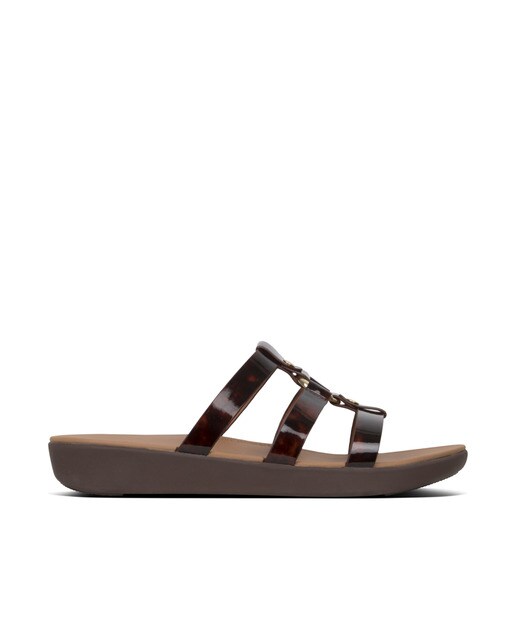 Sandalias planas de mujer Fitflop de charol color marrón oscuro · FitFlop · El  Corte Inglés