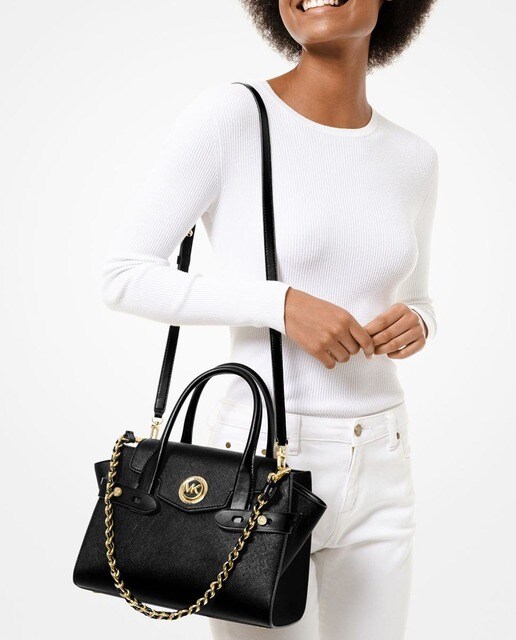 Bolso de mano Michael Michael Kors satchel Carmen de piel en negro con  cadena · Michael Michael Kors · El Corte Inglés