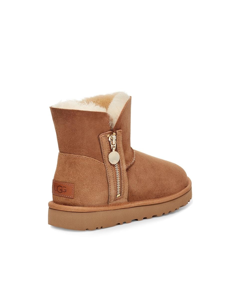 Botas de mujer UGG planas de piel con cremallera en camel · UGG · El Corte Inglés