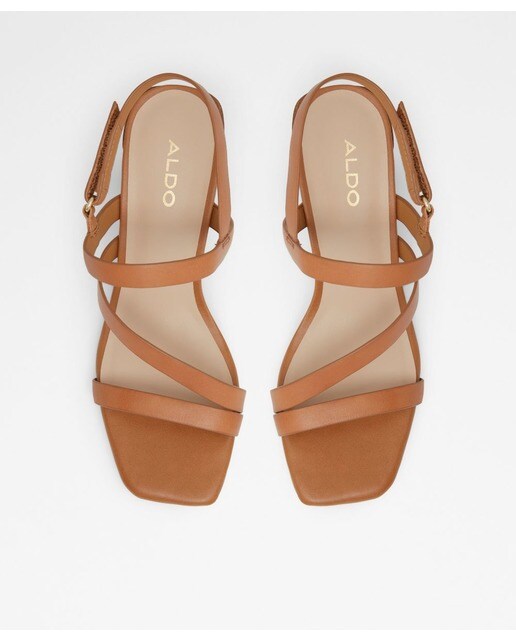 Sandalias de tacón de mujer de piel en color camel · Aldo · El Corte Inglés
