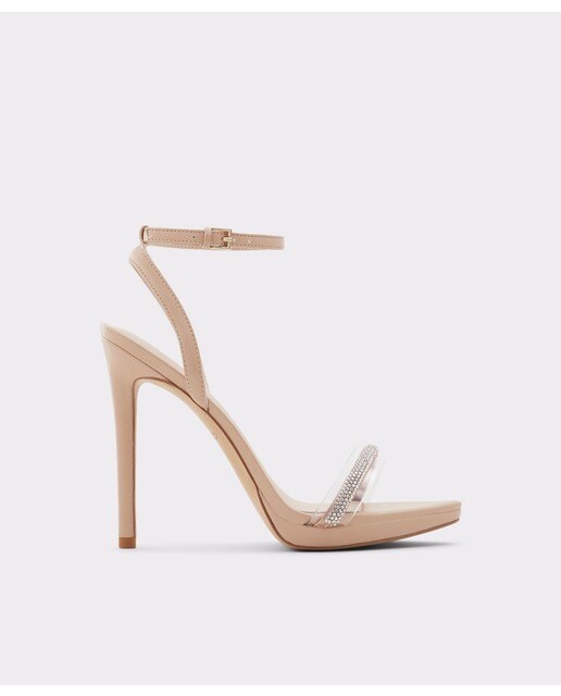 Sandalias de tacón de mujer en color beige con detalles brillantes · Aldo ·  El Corte Inglés