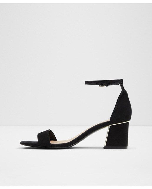 Sandalias de tacón de mujer en color negro en piel con punta cuadrada ·  Aldo · El Corte Inglés