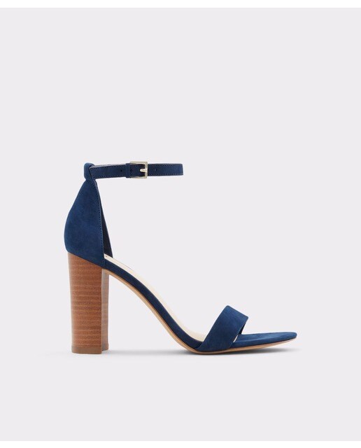 Sandalias de tacón de mujer en color azul en piel con punta redonda · Aldo  · El Corte Inglés