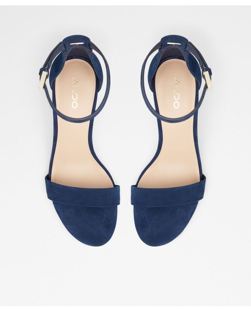 Sandalias de tacón de mujer en color azul en piel con punta redonda · Aldo  · El Corte Inglés