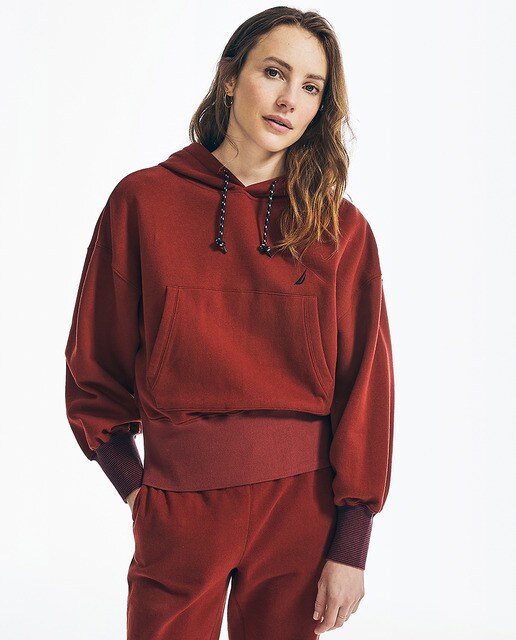 ADIDAS sudadera W E Lin FZ HD Actred White Rojo mujer