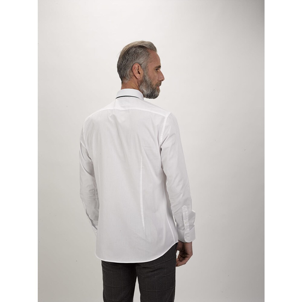 Camisa Fit Contemporary com colarinho clássico Branco-2