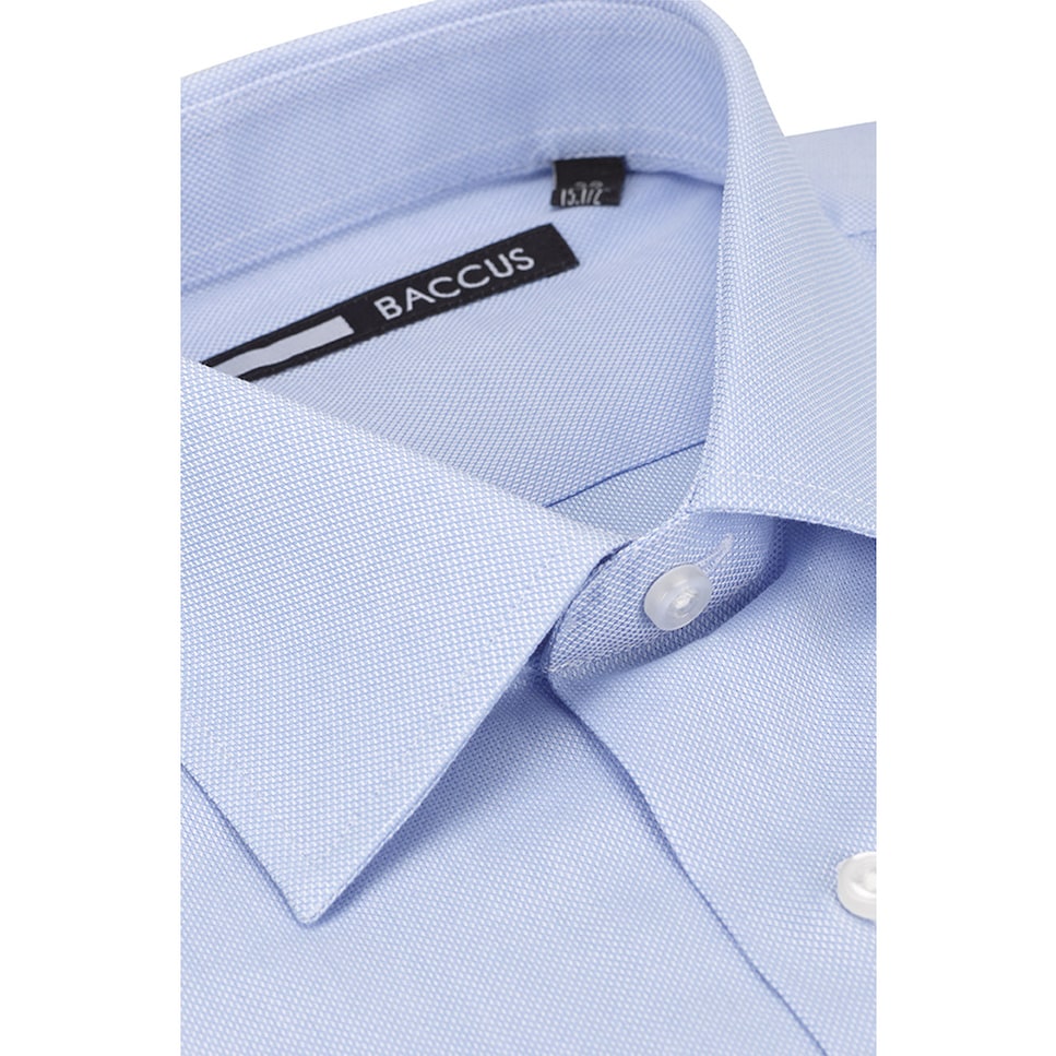Camisa Fit Regular e Algodão Piquet Azul-4