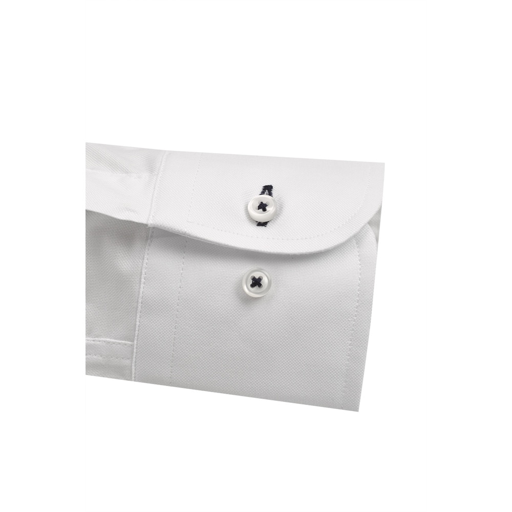 Camisa Sport, Fit Regular, Oxford com botão no colarinho e bolso Branco-2