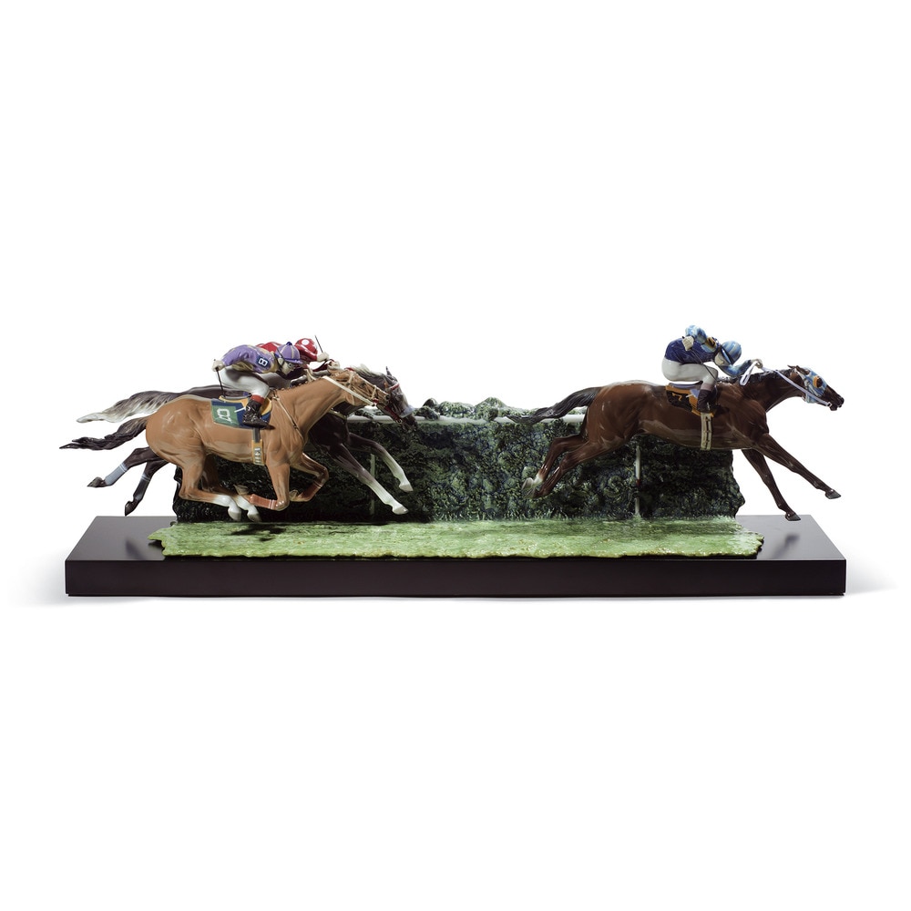 Imagen 1 de Figura decorativa Figura decorativa Caballos Carrera en el hipódromo. Serie limitada Lladró - Multicolor Multicolor