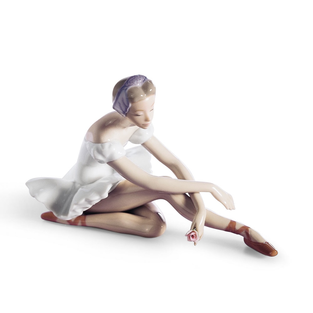 Imagen 0 de Figura mujer Ballet de la rosa Lladró Blanco