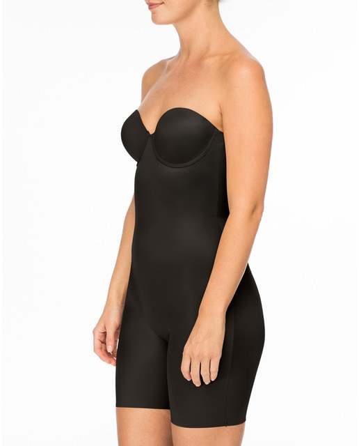 Faja moldeadora con efecto reductor con escote de palabra de honor y pierna  corta · Spanx · El Corte Inglés