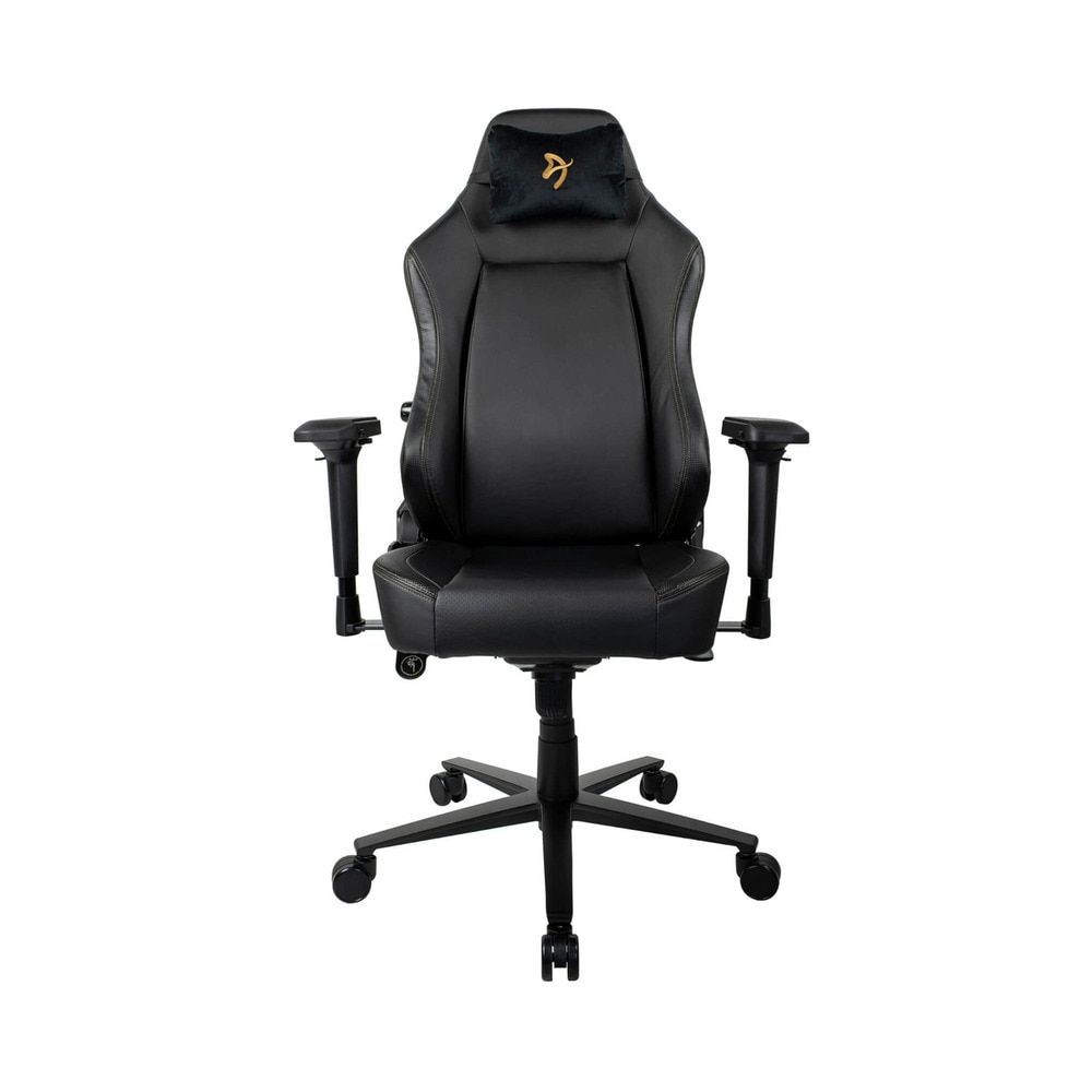 Imagen 0 de Silla Gaming Arozzi Primo Pu negra y logo dorado Negro