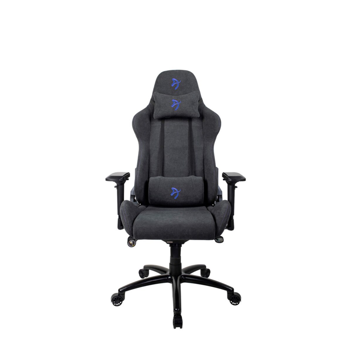 Silla Gaming Arozzi Verona Signature Soft Fabric gris con logo azul Gris-1