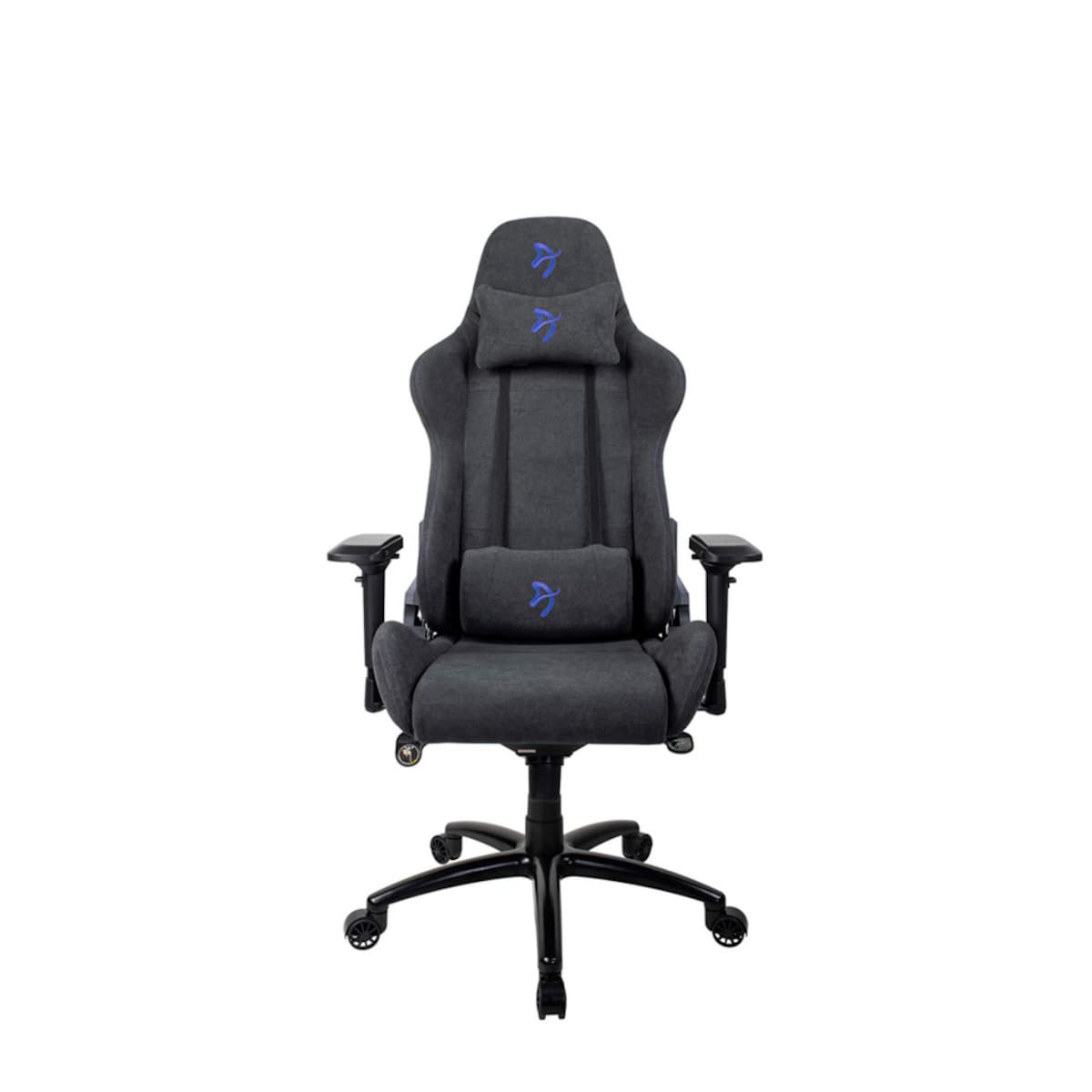 Silla Gaming Arozzi Verona Signature Soft Fabric gris con logo azul Gris-1