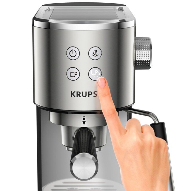 Cafetera espresso Krups Virtuoso XP442C estructura de acero inoxidable · El Corte  Inglés
