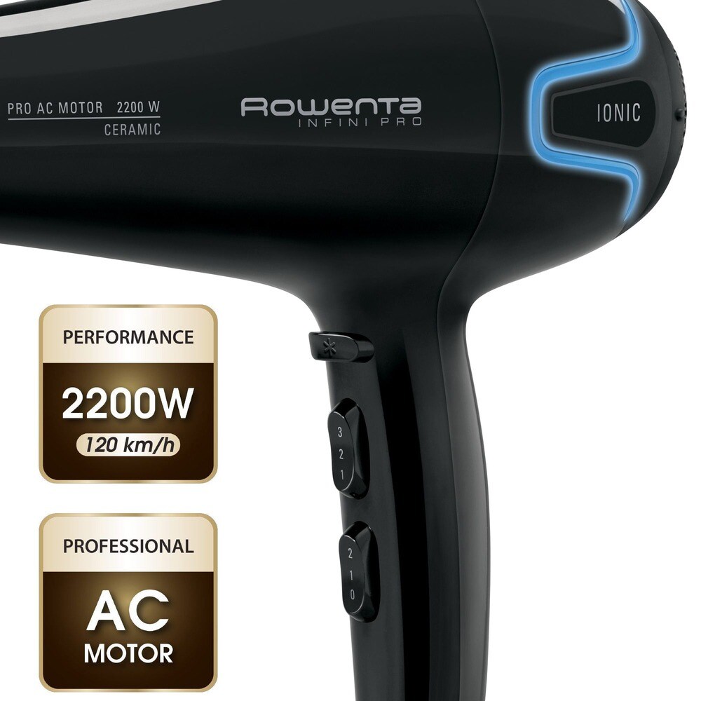 Secador de pelo Rowenta Infini Pro AC CV8730 2200W con control ionico · El  Corte Inglés