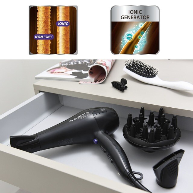 Secador de pelo Rowenta Signature Pro CV7840 2200W (3 ACCESORIOS) motor AC  · El Corte Inglés