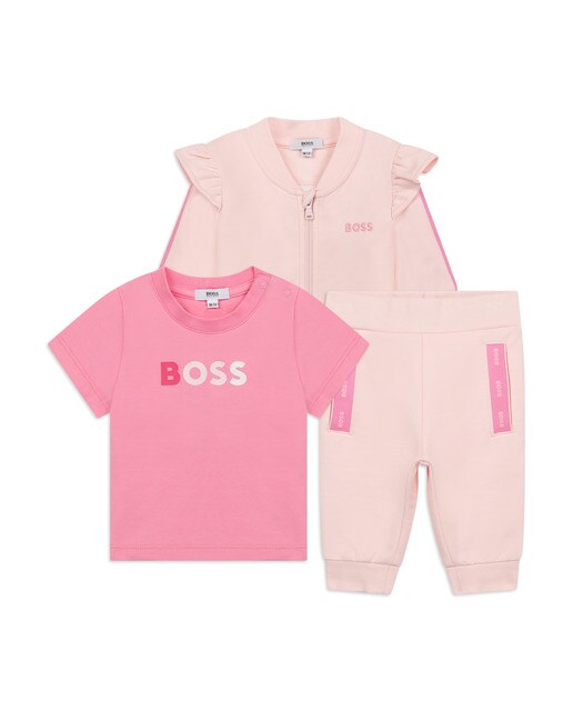 Conjunto deportivo de bebé niña de tres piezas en color rosa · BOSS  Kidswear · El Corte Inglés