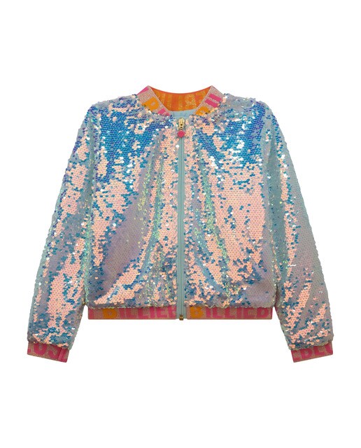 Cazadora de niña en color azul con lentejuelas · Billieblush · El Corte  Inglés