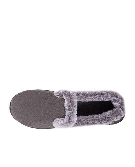 Zapatillas de casa cerradas de mujer con pelo en color gris · Isotoner · El Corte  Inglés