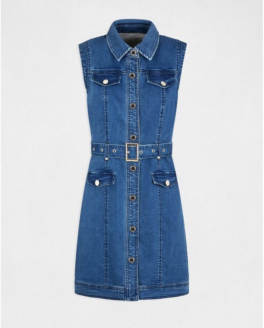 Vestido entallado vaquero con cinturón · Morgan · El Corte Inglés