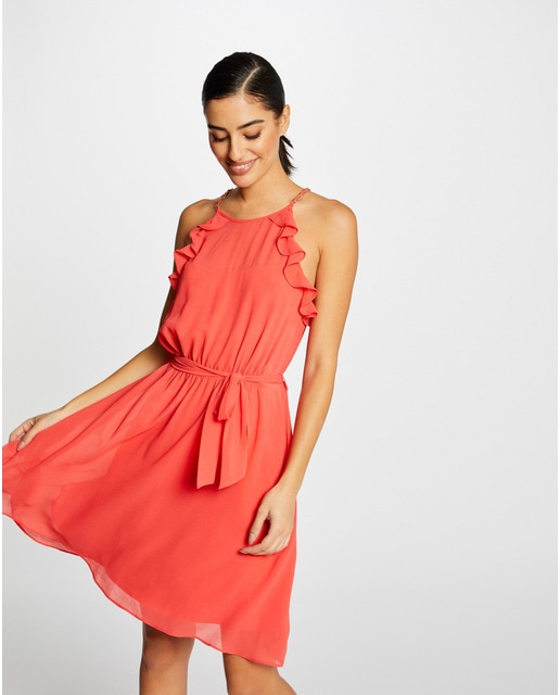 Vestido acampanado con detalles de cadena · Morgan · El Corte Inglés