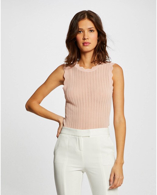 Top de mujer de punto con detalles calados · Morgan · El Corte Inglés