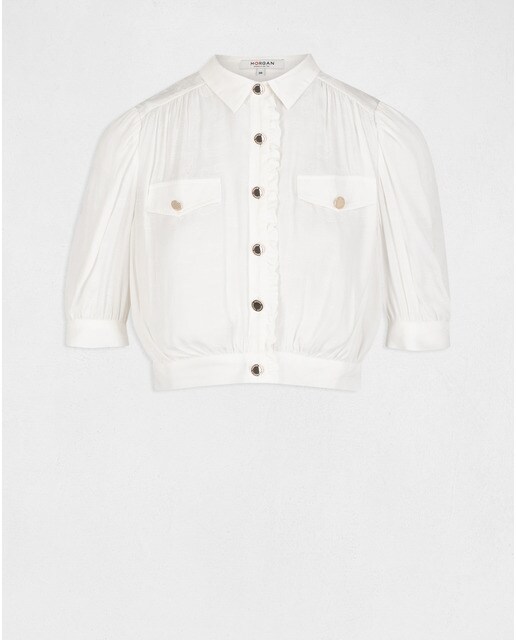 Camisa de mujer de manga francesa con bolsillos · Morgan · El Corte Inglés