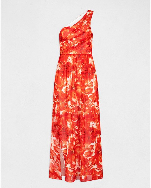 Vestido largo acampanado en estampado · Morgan · El Corte Inglés