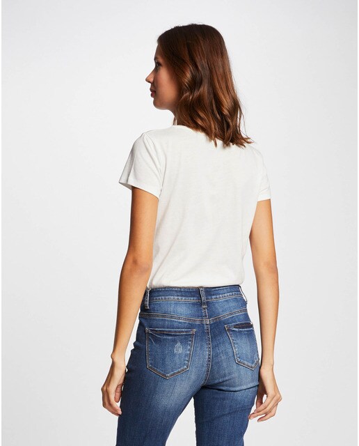 Camiseta de mujer de manga corta con mensaje · Morgan · El Corte Inglés