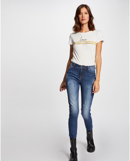 Camiseta de mujer de manga corta con mensaje · Morgan · El Corte Inglés